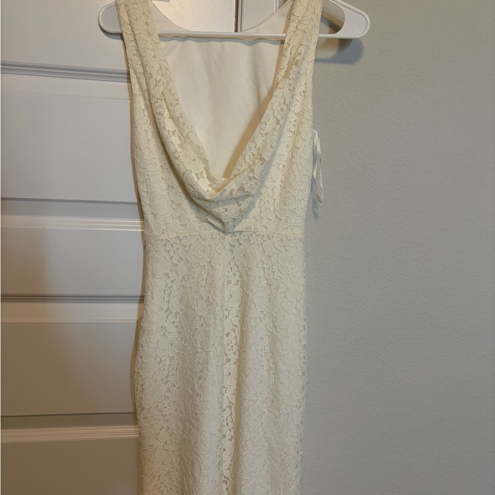 Elegant Cream Lace Dress